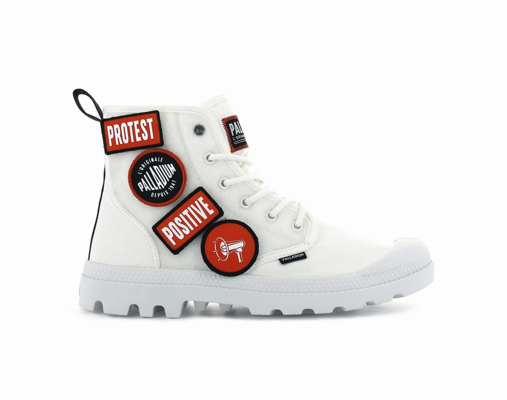 Palladium Pampa Hi Change Mens Boots White Australia [UBZCJY-281]